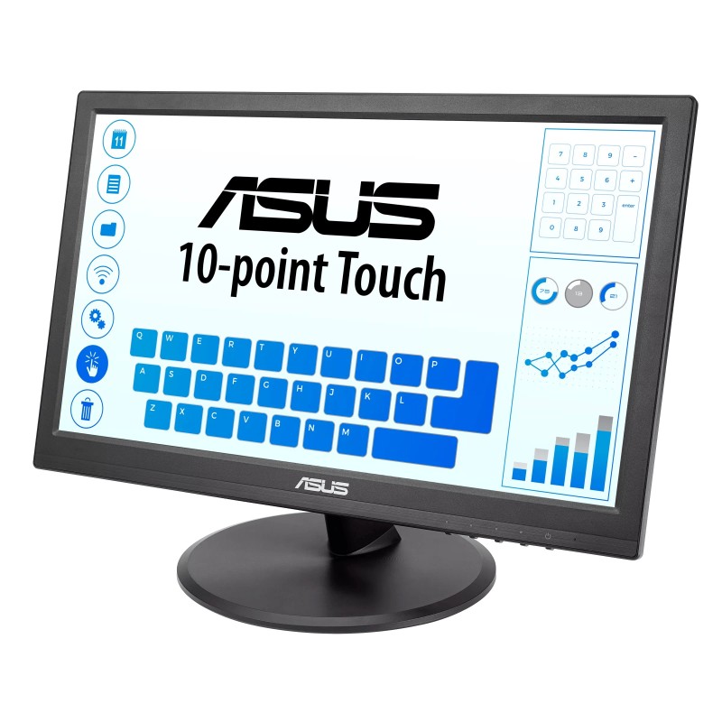 ASUS VT168HR pantalla para PC 39,6 cm (15.6") 1366 x 768 Pixeles WXGA LED Pantalla táctil Negro