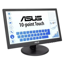 ASUS VT168HR pantalla para PC 39,6 cm (15.6") 1366 x 768 Pixeles WXGA LED Pantalla táctil Negro