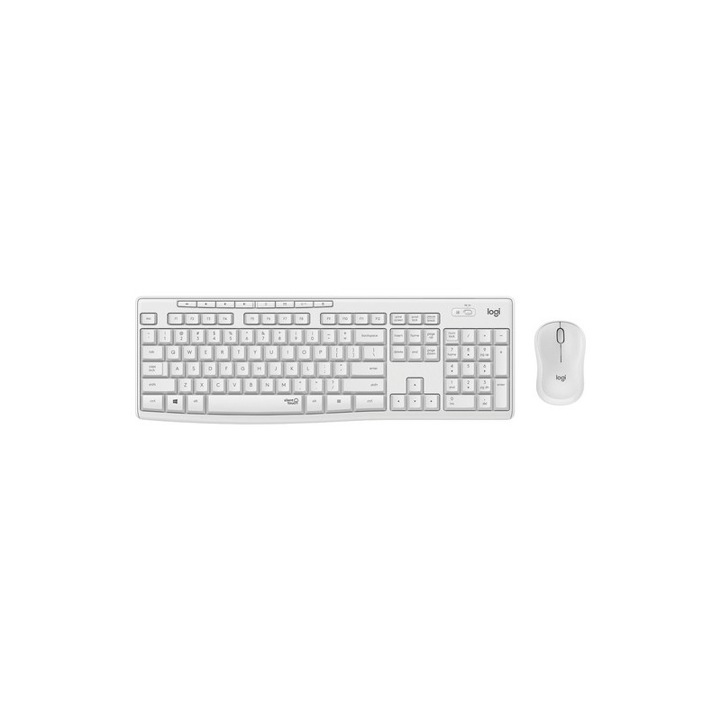 Logitech MK295 Silent Wireless Combo teclado Ratón incluido Oficina USB QWERTY Español Blanco