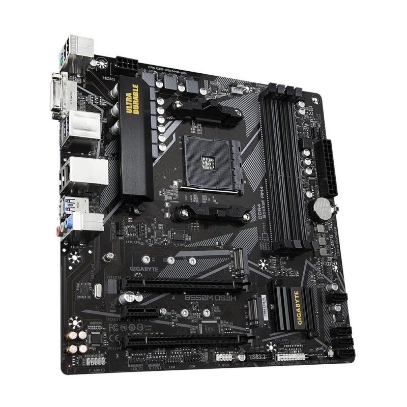 GIGABYTE B550M DS3H placa base AMD B550 Zócalo AM4 micro ATX