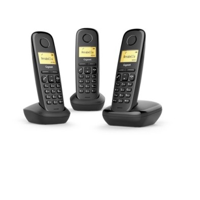 Gigaset A170 Trio Teléfono DECT/analógico Identificador de llamadas Negro