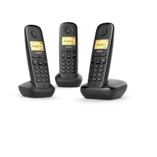 Gigaset A170 Trio Teléfono DECT/analógico Identificador de llamadas Negro