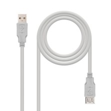 Nanocable CABLE USB 2.0, TIPO A/M-A/H, BEIGE, 1.8 M