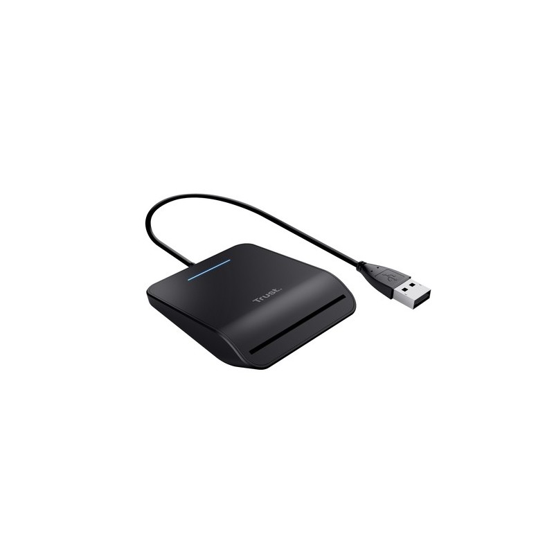 Trust Primo lector de tarjeta inteligente Interior USB CardBus+USB 2.0 Negro