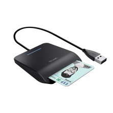 Trust Primo lector de tarjeta inteligente Interior USB CardBus+USB 2.0 Negro