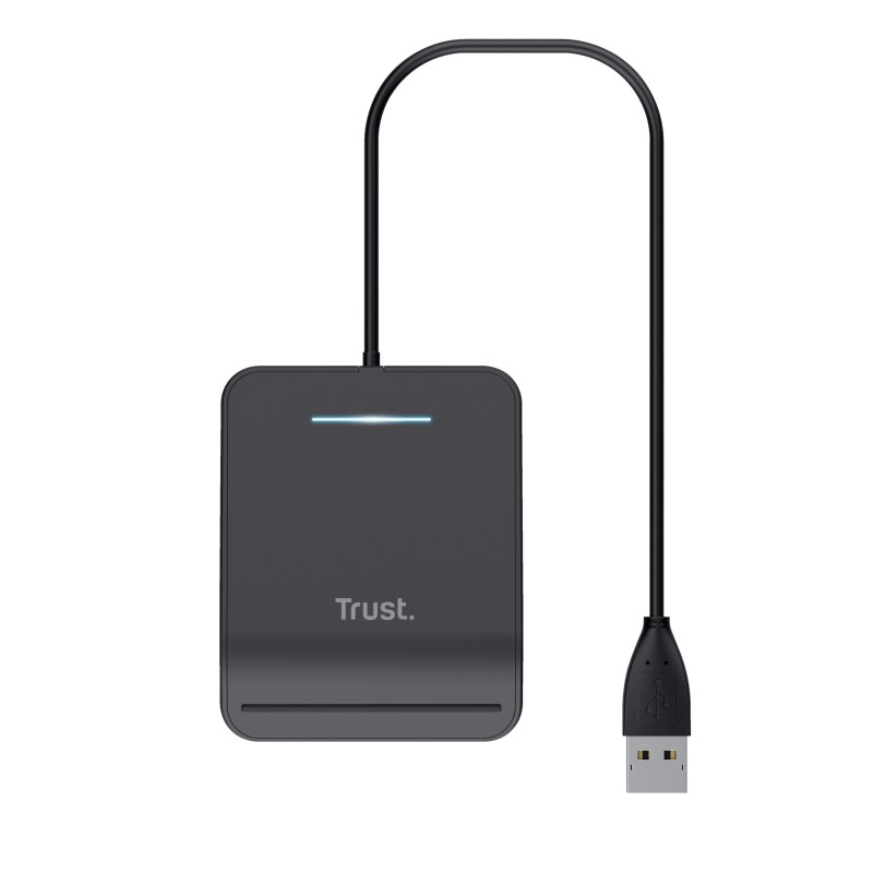 Trust Primo lector de tarjeta inteligente Interior USB CardBus+USB 2.0 Negro