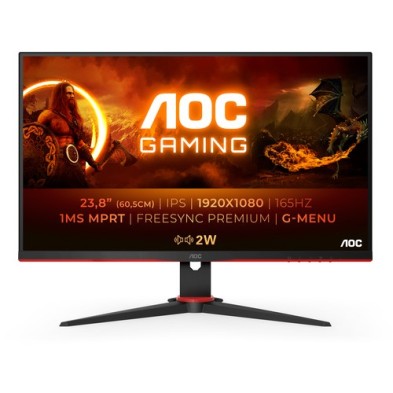 AOC G2 24G2SPAE/BK LED display 60,5 cm (23.8") 1920 x 1080 Pixeles Full HD Negro, Rojo