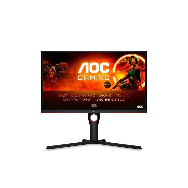 AOC G3 25G3ZM/BK pantalla para PC 62,2 cm (24.5") 1920 x 1080 Pixeles Full HD Negro, Rojo