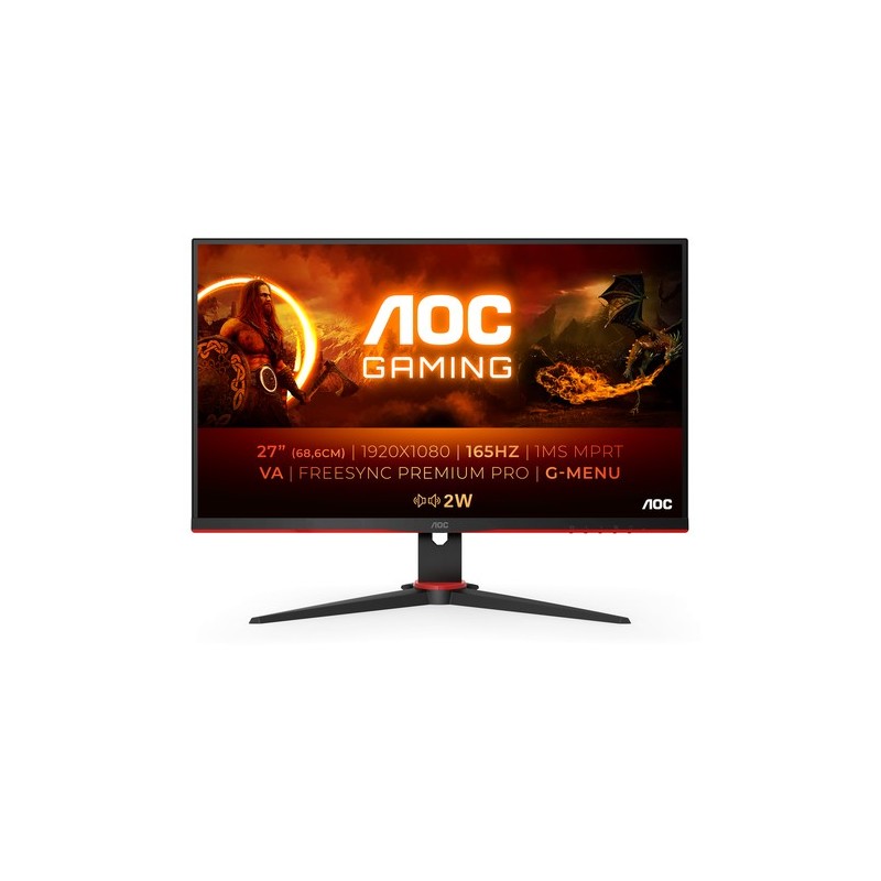 AOC 27G2SAE/BK pantalla para PC 68,6 cm (27") 1920 x 1080 Pixeles Full HD LED Negro, Rojo