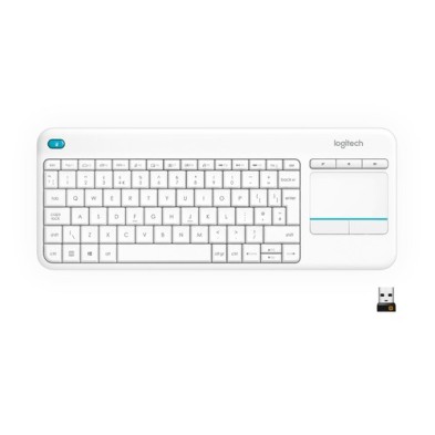 Logitech K400 Plus Tv teclado Universal RF inalámbrico QWERTY Español Blanco