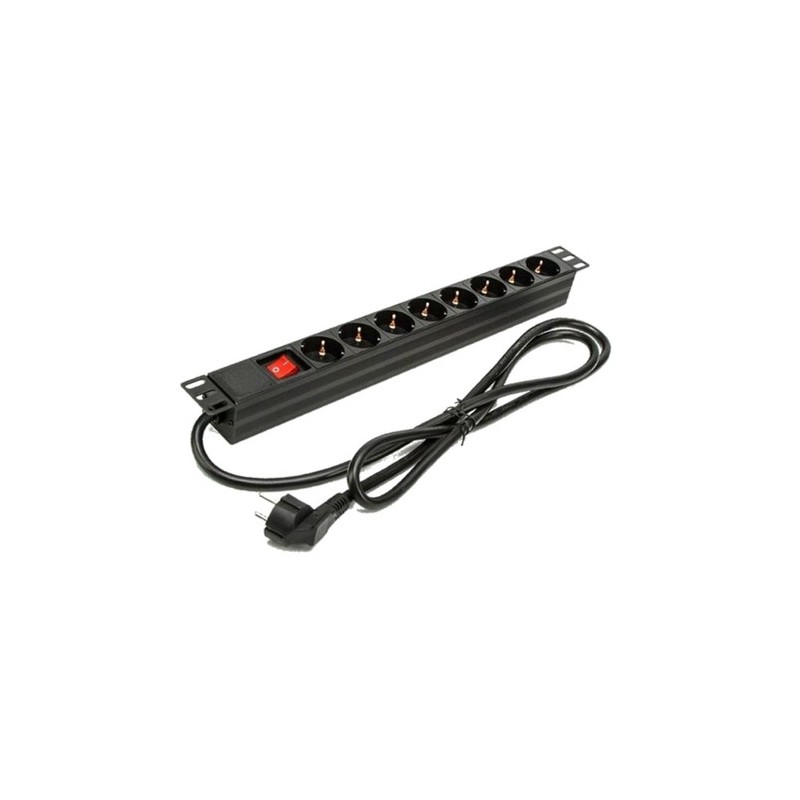 Phasak Regleta 19" 8 tomas con interruptor 1.5 m - BNS 1518