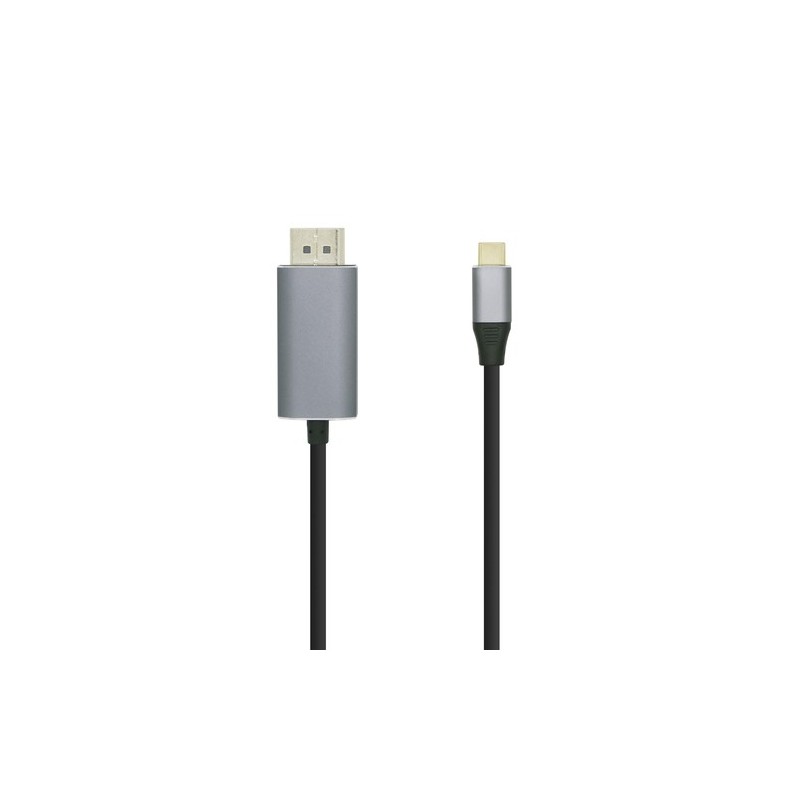 AISENS Cable conversor USB-C a Displayport 4K@60HZ, USB-C/M-DP/M, Negro, 1.8m