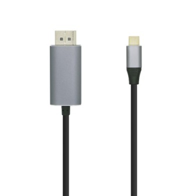 AISENS Cable conversor USB-C a Displayport 4K@60HZ, USB-C/M-DP/M, Negro, 1.8m