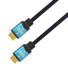 AISENS ?able, HDMI, 2.0, Premium alta velocidad / HEC, 4k@60 Hz, 18 Gbps, A/M-A/M, Negro/Azul, 3.0 m