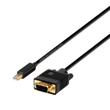 AISENS Cable conversor Mini DP A VGA, Mini DP/M - VGA/M, Negro, 2.0m