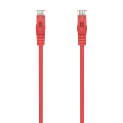 AISENS Cable de Red Latiguillo RJ45 LSZH Cat.6A 500 Mhz UTP AWG24, Rojo, 3.0M