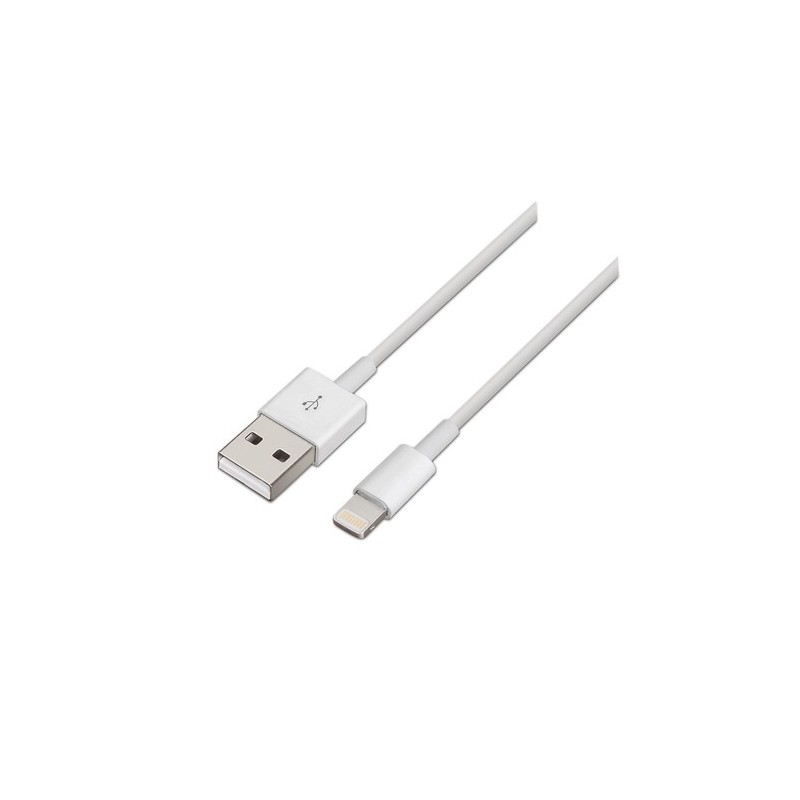 AISENS A102-0035 cable de conector Lightning 1 m Blanco