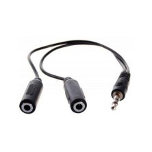 3GO CA102 cable de audio 1,5 m 3,5mm 2 x 3.5mm Negro