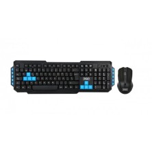 3GO COMBODRILEW2 teclado Ratón incluido Universal RF inalámbrico QWERTY Español Negro, Azul