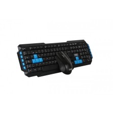 3GO COMBODRILEW2 teclado Ratón incluido Universal RF inalámbrico QWERTY Español Negro, Azul