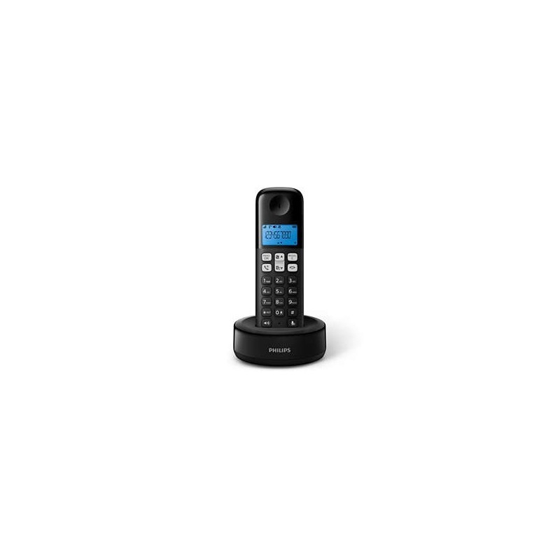 Philips D1611B/34 teléfono Teléfono DECT Identificador de llamadas Negro