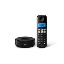 Philips D1611B/34 teléfono Teléfono DECT Identificador de llamadas Negro