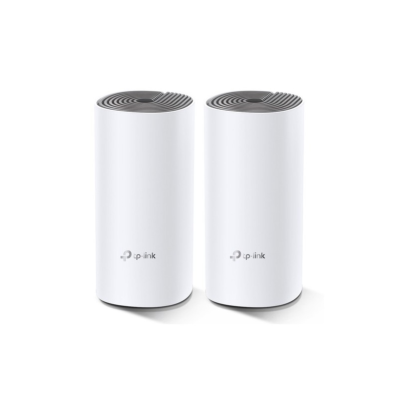 TP-Link Deco E4 (2-pack) Doble banda (2,4 GHz / 5 GHz) Wi-Fi 5 (802.11ac) Blanco, Gris Interno