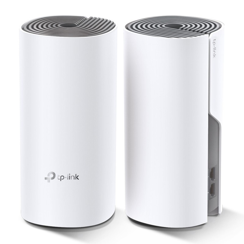 TP-Link Deco E4 (2-pack) Doble banda (2,4 GHz / 5 GHz) Wi-Fi 5 (802.11ac) Blanco, Gris Interno