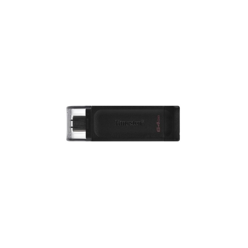 Kingston Technology DataTraveler 70 unidad flash USB 64 GB USB Tipo C 3.2 Gen 1 (3.1 Gen 1) Negro