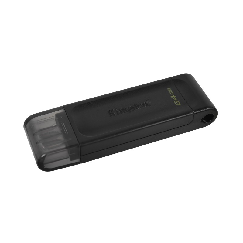 Kingston Technology DataTraveler 70 unidad flash USB 64 GB USB Tipo C 3.2 Gen 1 (3.1 Gen 1) Negro