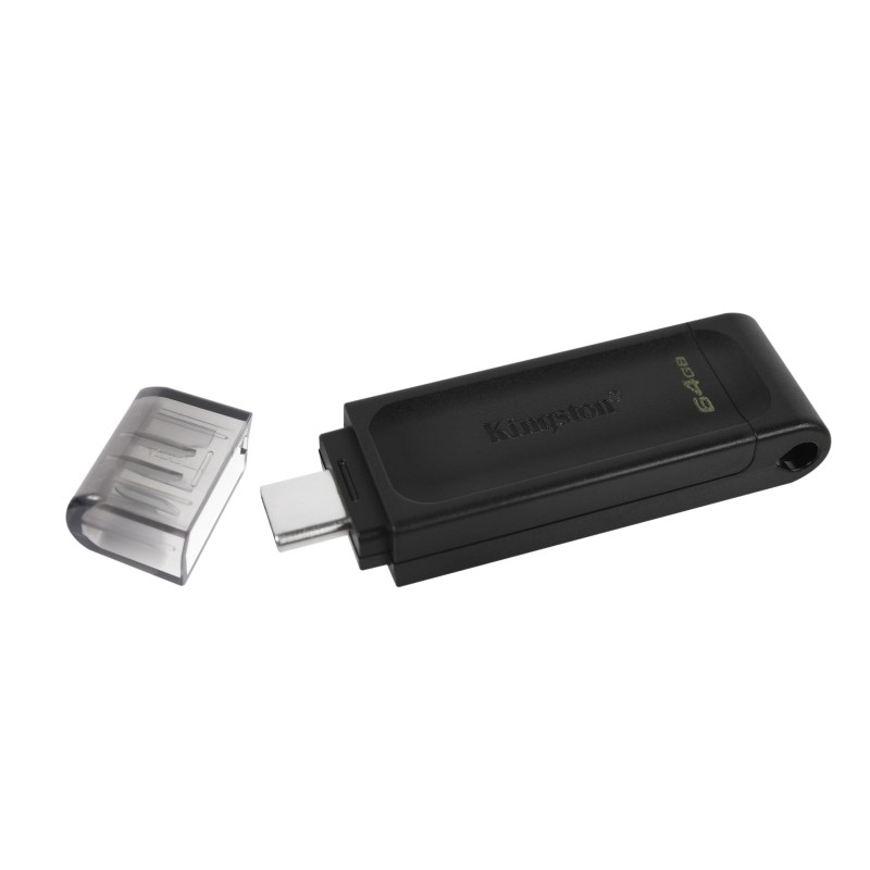 Kingston Technology DataTraveler 70 unidad flash USB 64 GB USB Tipo C 3.2 Gen 1 (3.1 Gen 1) Negro