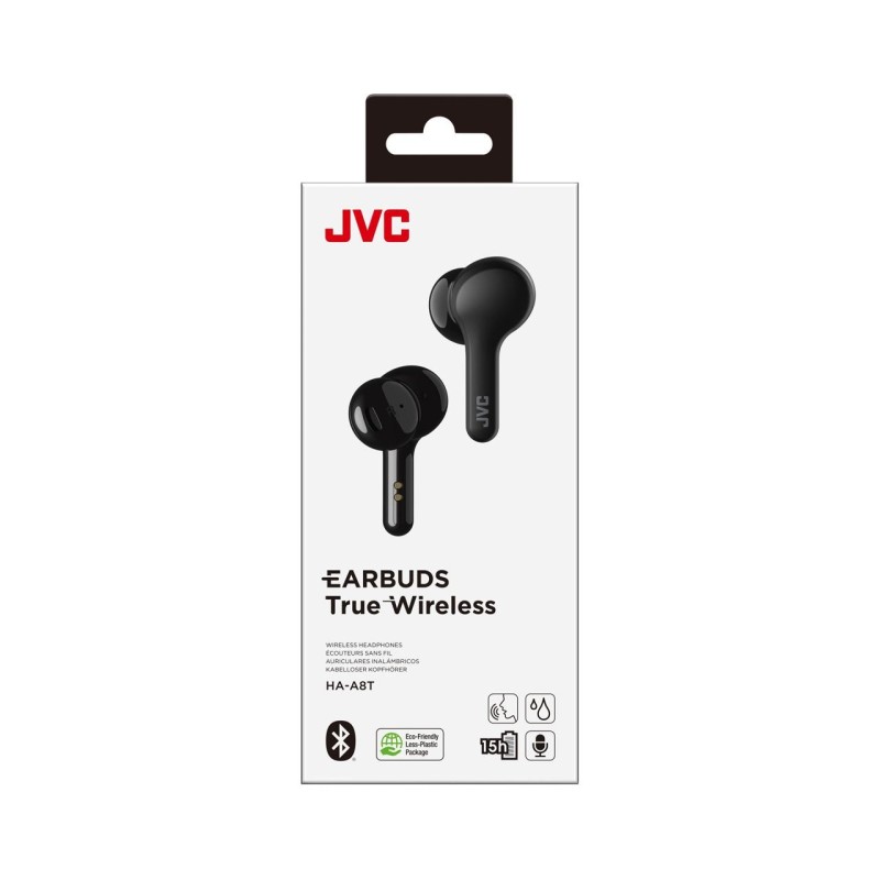 JVC HA-A8T-B Auriculares True Wireless Stereo (TWS) Dentro de oído Música Bluetooth Negro