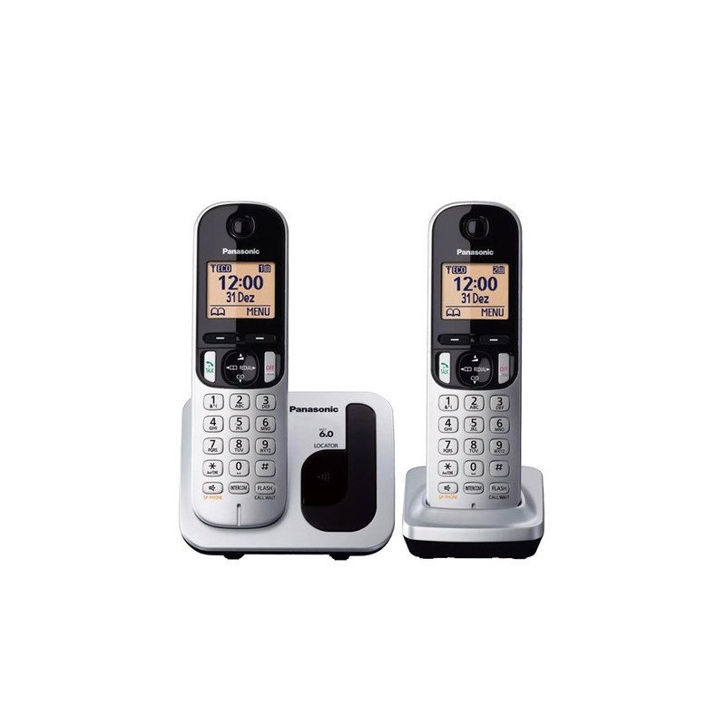 Panasonic KX-TGC212 Teléfono DECT Identificador de llamadas Metálico