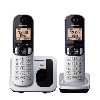 Panasonic KX-TGC212 Teléfono DECT Identificador de llamadas Metálico