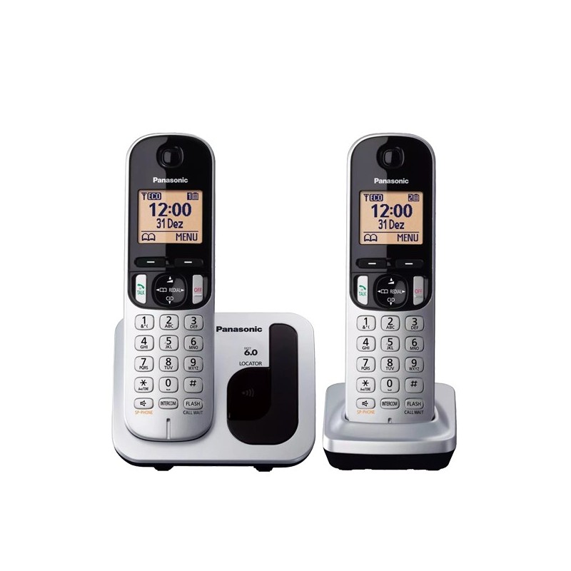 Panasonic KX-TGC212 Teléfono DECT Identificador de llamadas Metálico