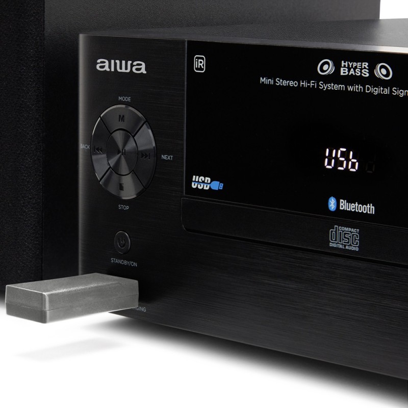 Aiwa MSBTU-500 sistema de audio para el hogar Microcadena de música para uso doméstico 50 W Negro