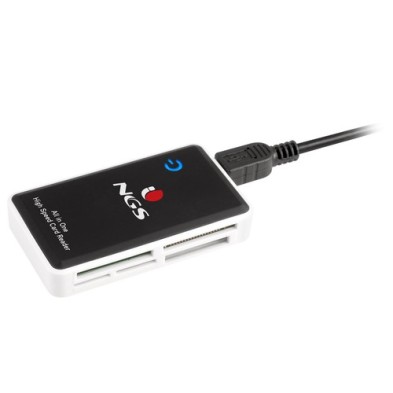 NGS Multireader Pro lector de tarjeta USB 2.0 Negro, Blanco