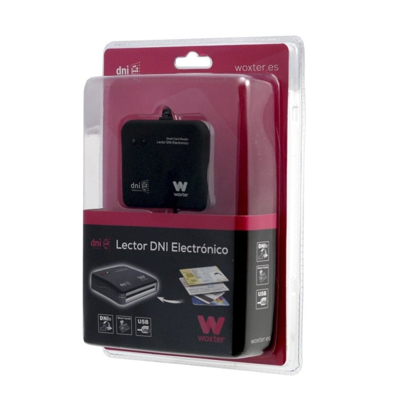 Woxter PE26-003 lector de tarjeta inteligente Interior USB USB 2.0 Negro