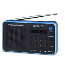 Sunstech Portable digital AM/FM radio Black Portátil Analógica Negro, Azul