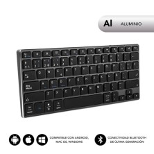 SUBBLIM Teclado Wireless Bluetooth Aluminio Advance Compact Grey