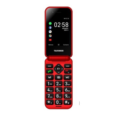 Telefunken S740 Red 7,11 cm (2.8") 129 g Rojo Teléfono para personas mayores