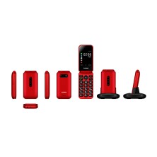 Telefunken S740 Red 7,11 cm (2.8") 129 g Rojo Teléfono para personas mayores