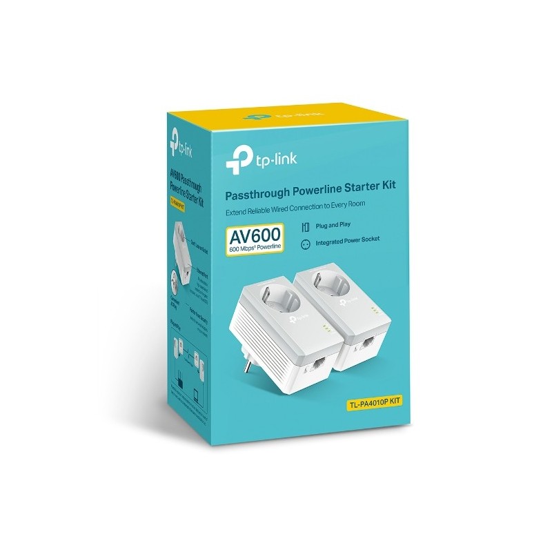 TP-Link TL-PA4010P KIT V5 adaptador de red PowerLine 600 Mbit/s Ethernet Blanco 2 pieza(s)