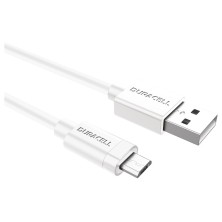 Duracell USB5013W cable USB 2.0 1 m USB A Micro-USB A Blanco