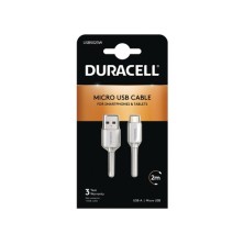 Duracell USB5023W cable USB 2.0 2 m USB A Micro-USB A Blanco