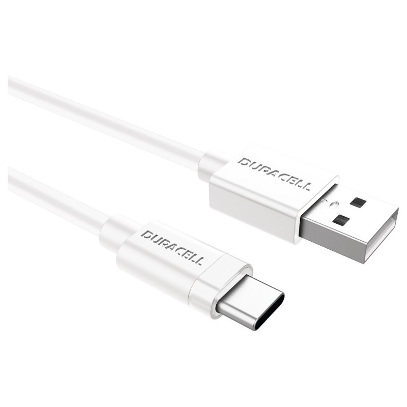 Duracell USB5031W cable USB 3.2 Gen 1 (3.1 Gen 1) 1 m USB A USB C Blanco