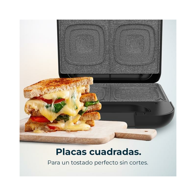 Cecotec 02953 sandwichera Negro, Acero inoxidable