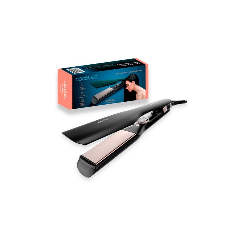 Cecotec Bamba RitualCare Sphere Max Plancha de pelo Caliente Negro 1,8 m