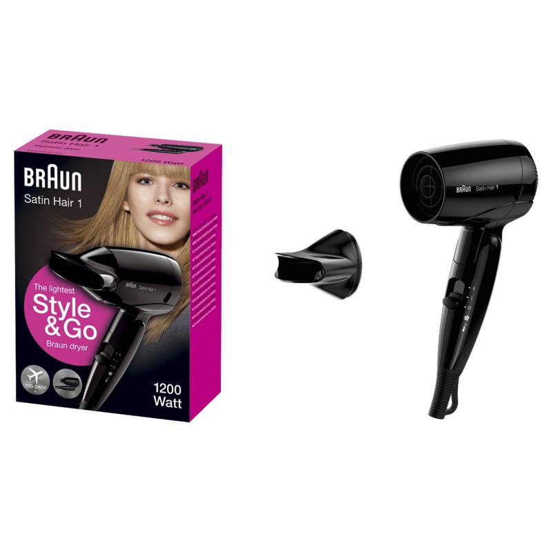 Braun Satin-Hair 1 HD 130 secador 1200 W Negro