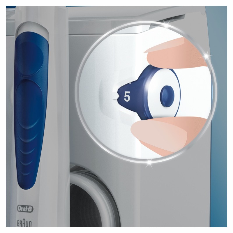 Oral-B Smart 5000 + Oxyjet Adulto Cepillo dental oscilante Azul, Blanco